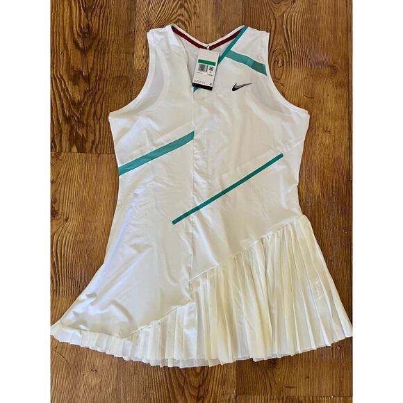 Nike Court Tennis Dress Dri-Fit Pleated Ruffle White DD8710-100 Women's Sz XL🛒 - Picture 1 of 12